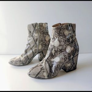 Snake Print Booties